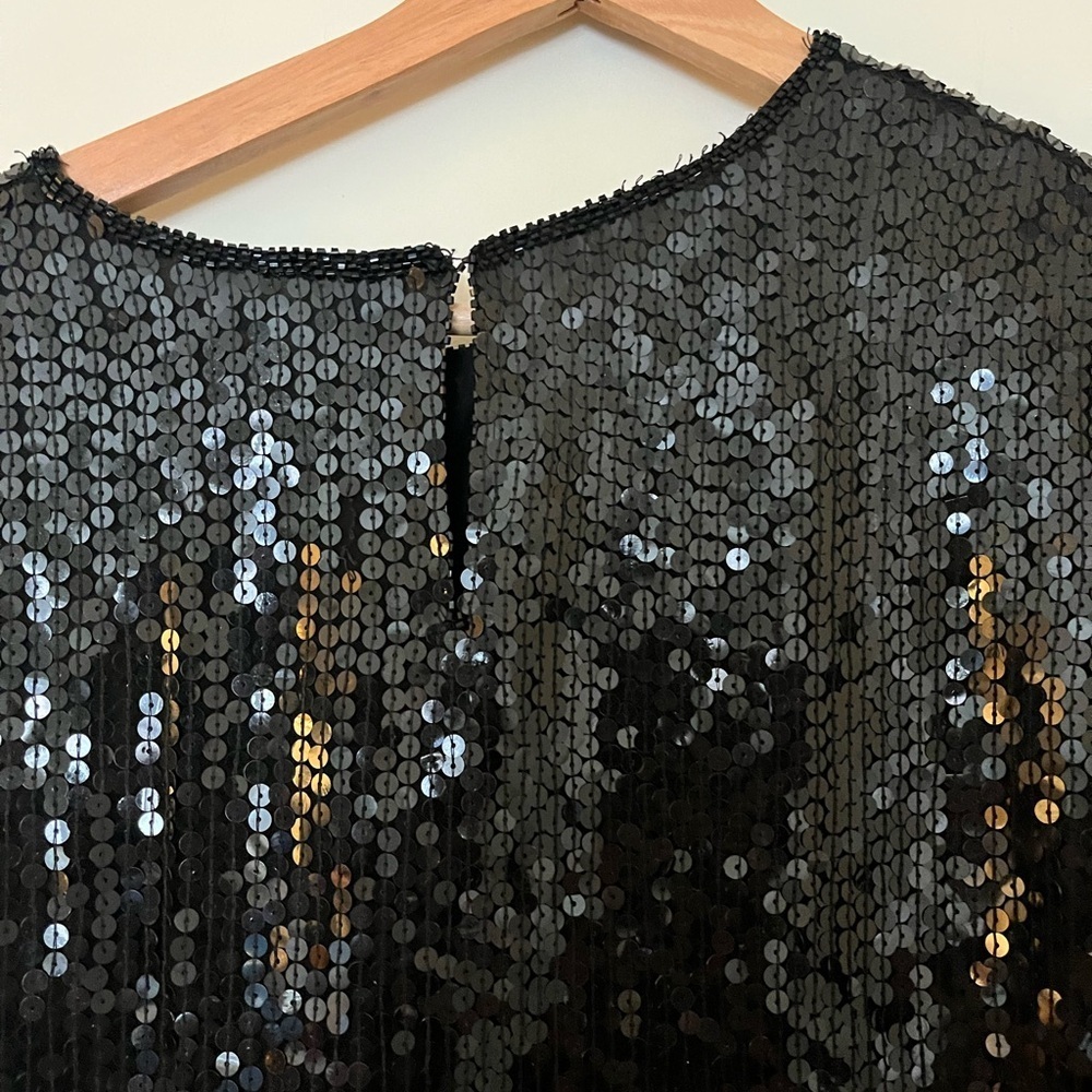 vintage 💯 silk sequinned blouse - Picture 2 of 4